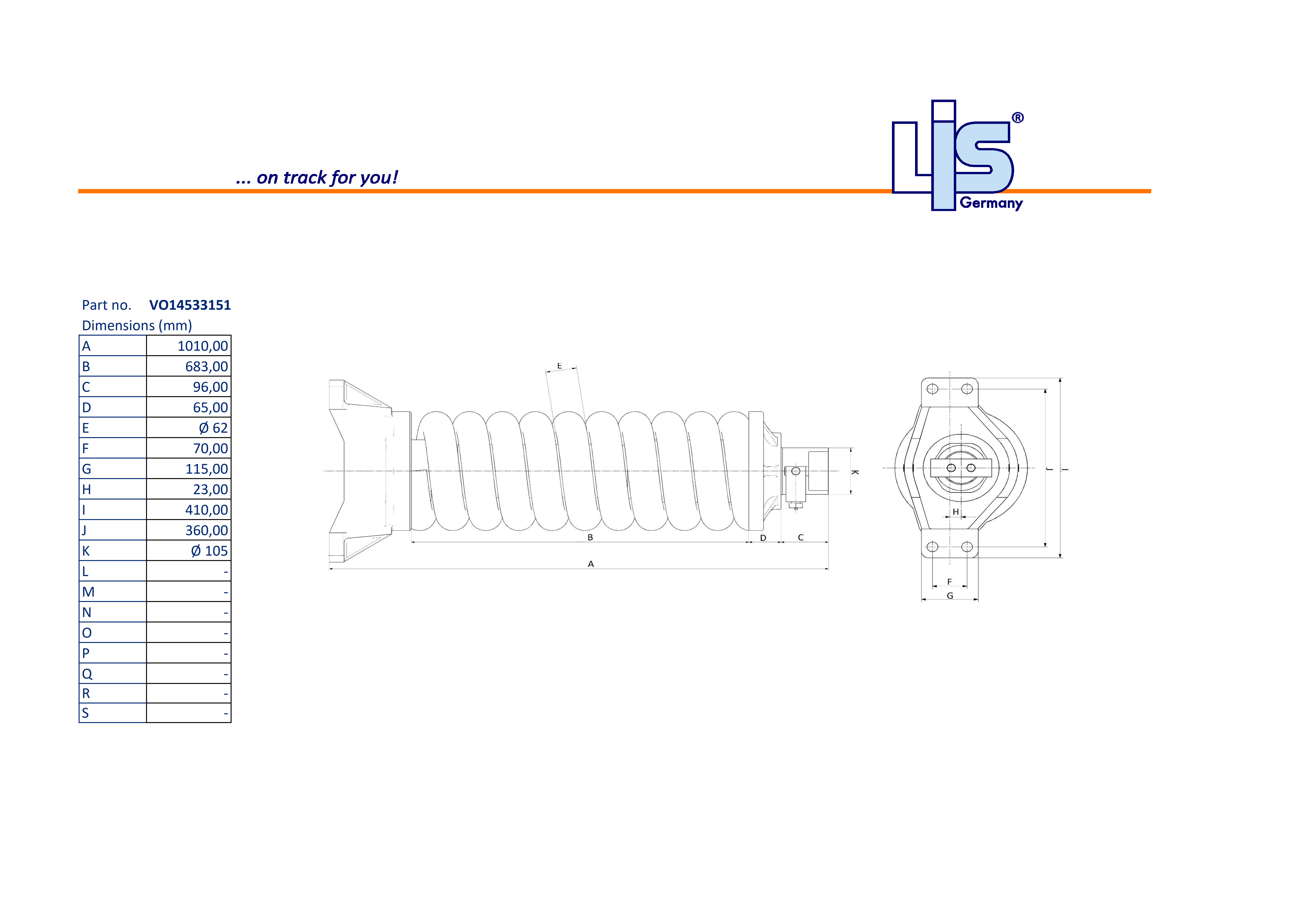 TRACK ADJUSTER & SPRING ASSEMBLY to fit
118101611,1181-01611