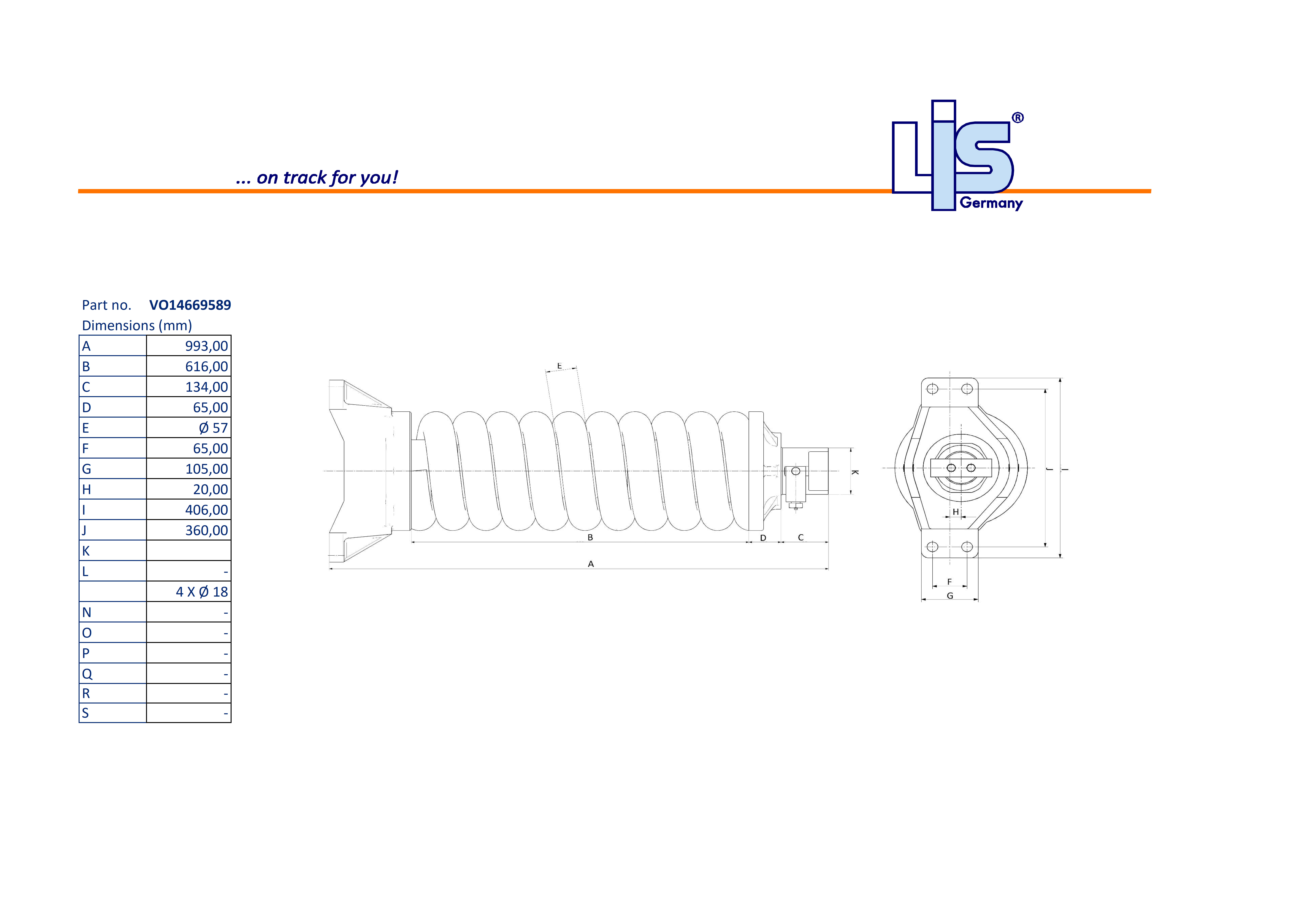 TRACK ADJUSTER & SPRING ASSEMBLY to fit
14615150,EC460BNLC