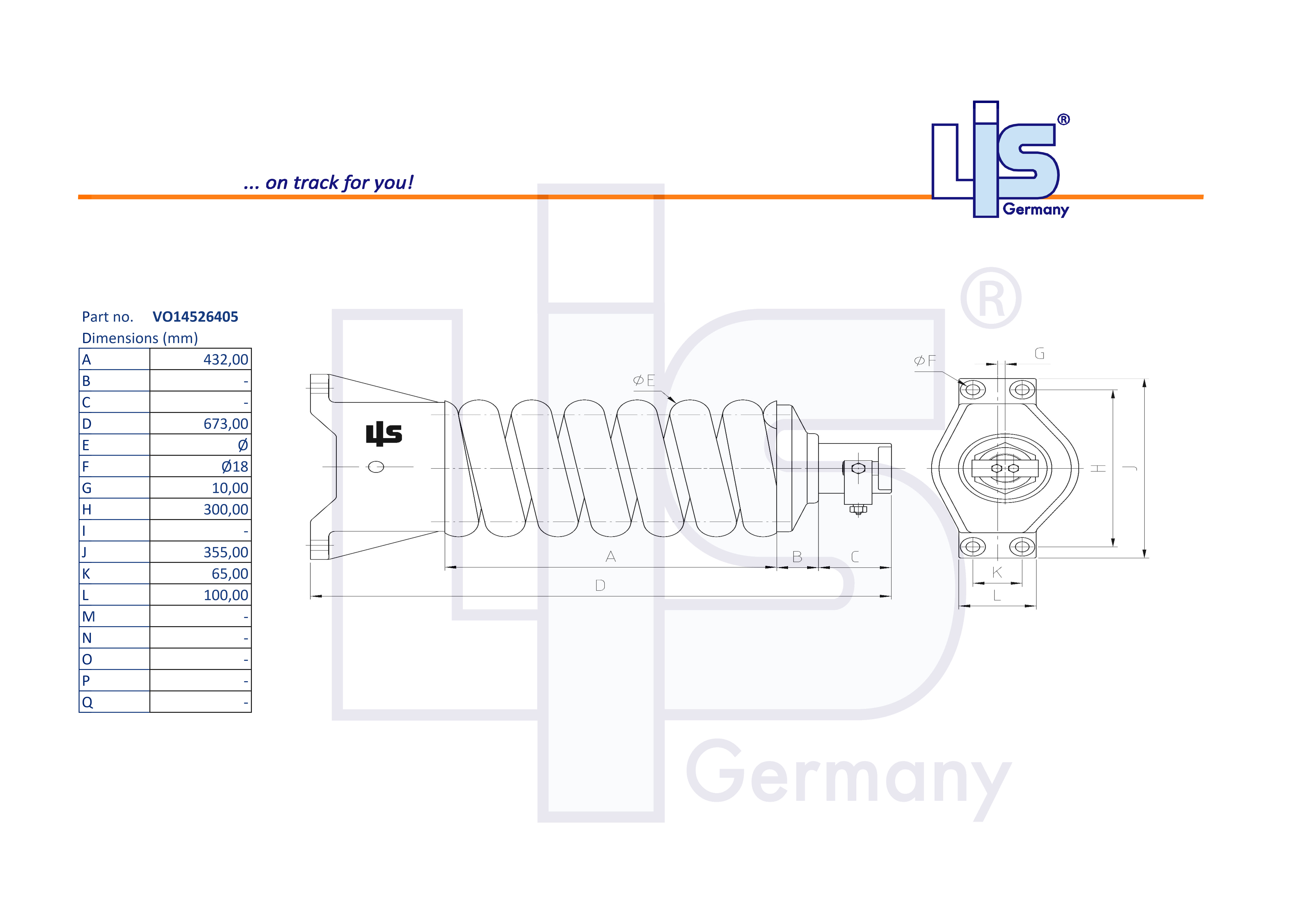 TRACK ADJUSTER & SPRING ASSEMBLY to fit
ec160blnc,ec160blc